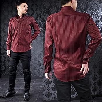ドレスシャツ　フリルシャツ　赤　レッド　真紅　　 DART メンズ ap-b_akashirts